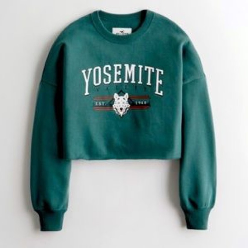IN SEARCH OF: M or L Green Yosemite Hollister Cropped Sweater